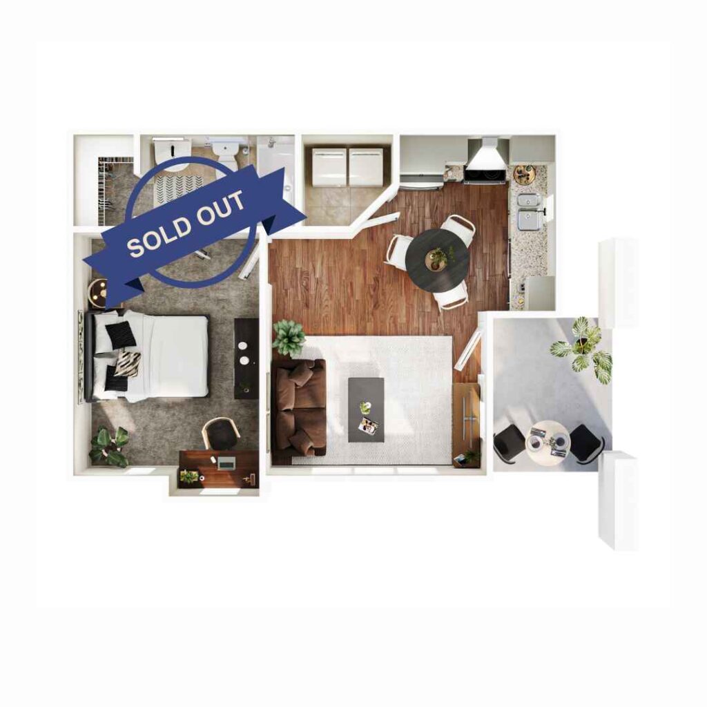 1BR/1BA – Hickory – Standard