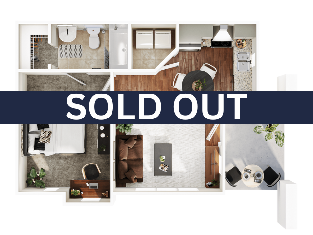 1BR/1BA – Hickory – Standard